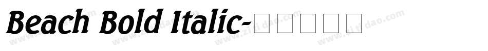 Beach Bold Italic字体转换